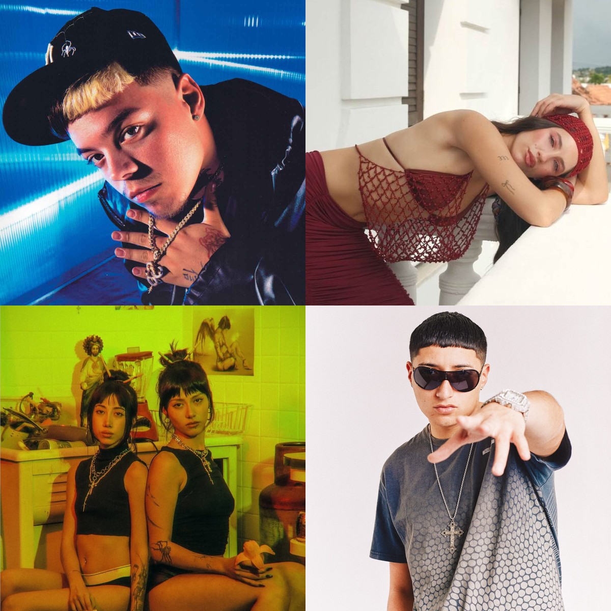 Saiko, Aria Vega, Denna La Porri y Sinaka, emergentes del urbano en España, Colombia, México y Chile